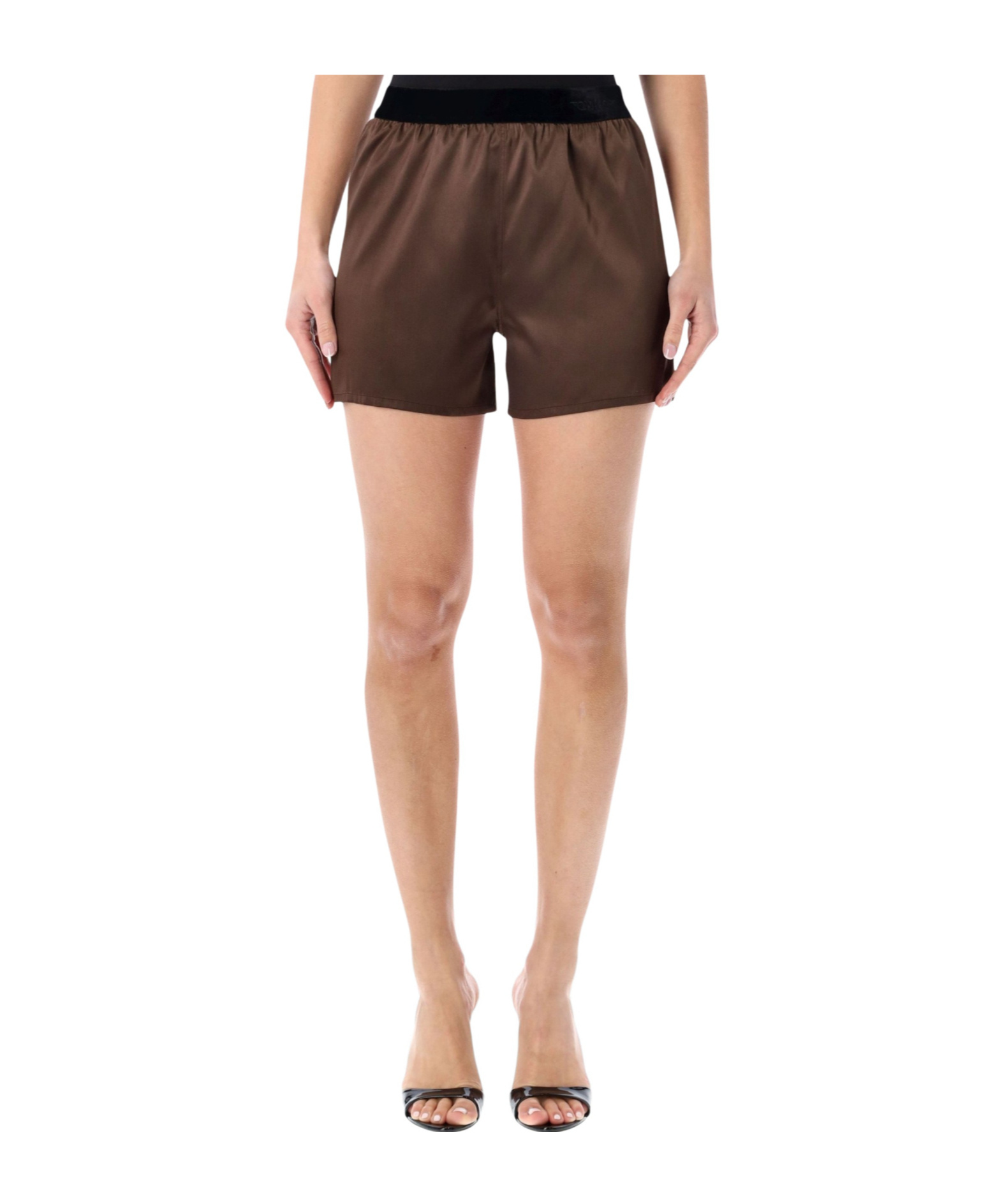 Tom Ford Solid Color Shorts In Brown