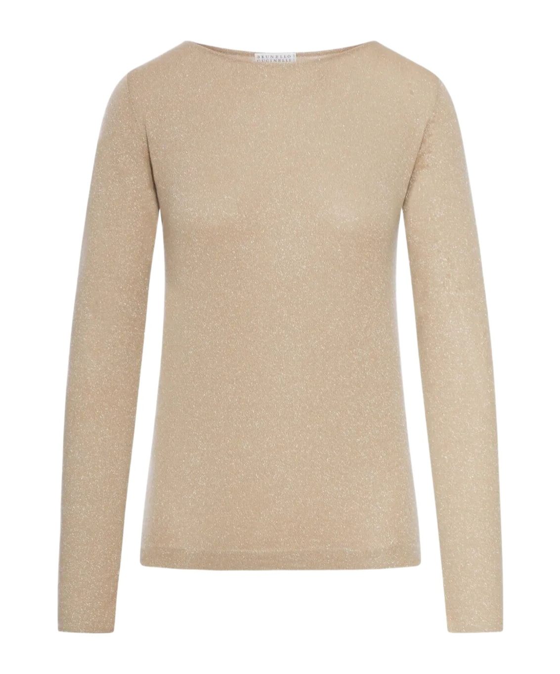 Brunello Cucinelli Cashmere Sweater With Lurex Inserts In Neutral