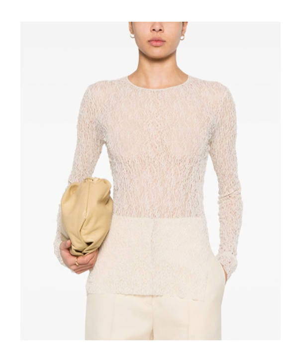 Uma Wang Teresa Round Neck Long Sleeves By  In White