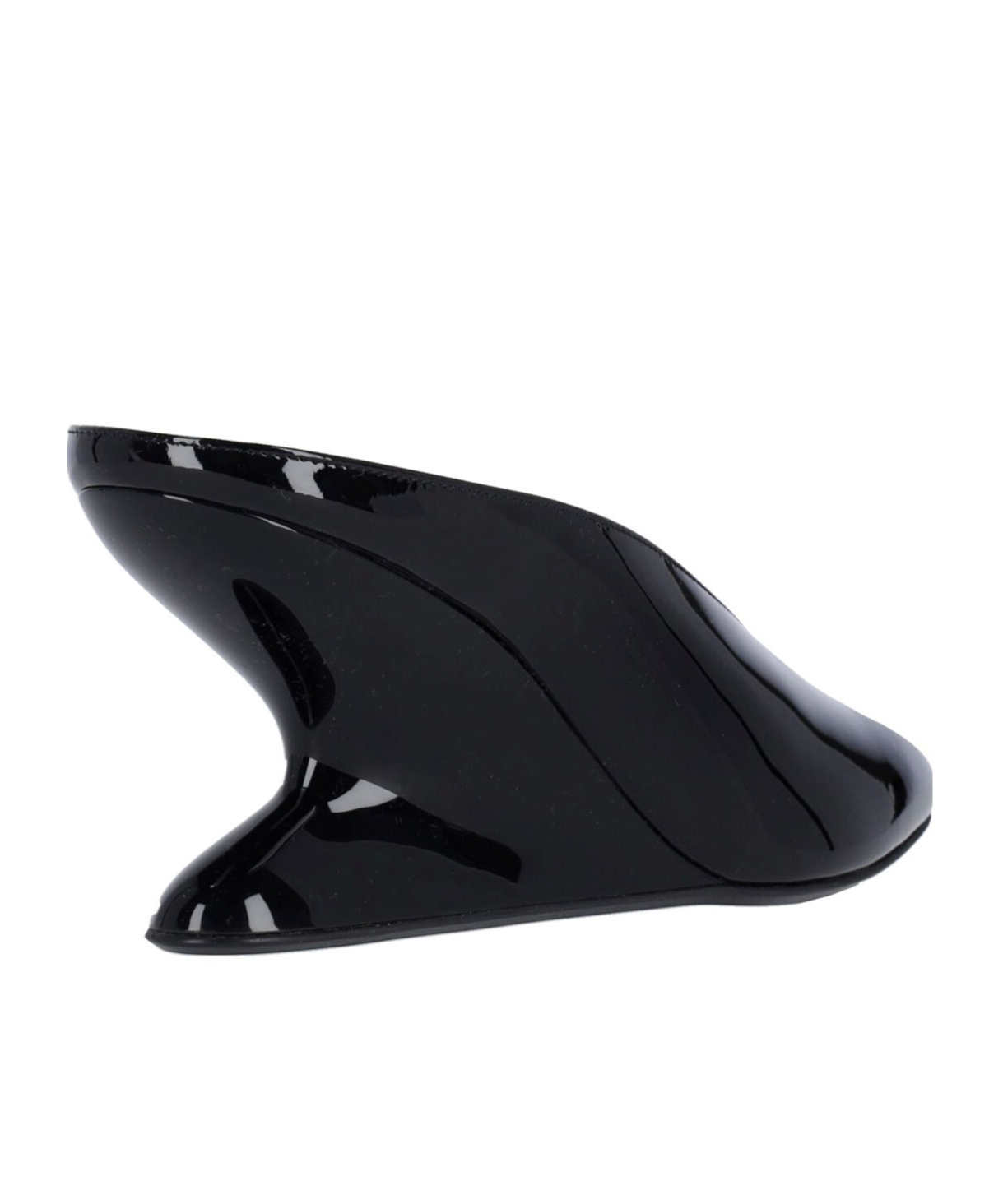 Shop Alaïa Mules With Curved Wedges In Black