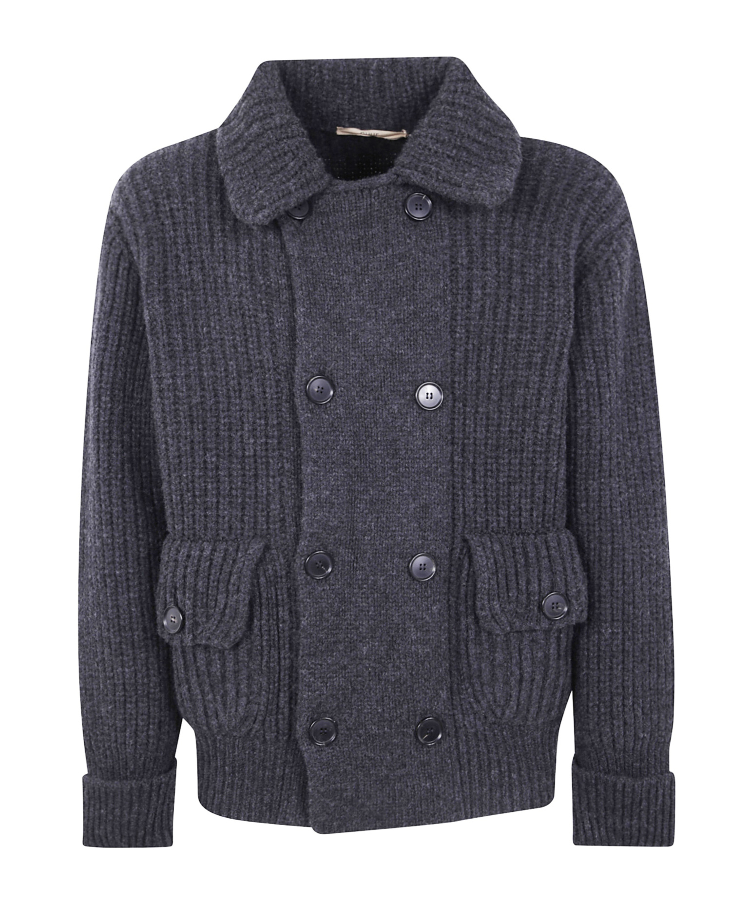 Nuur Long-sleeved Double-breasted Jacket In Black
