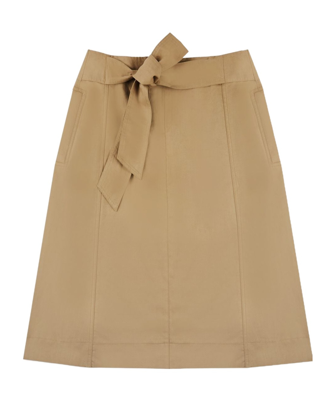 Incotex Tie-waist Midi Skirt In Nude