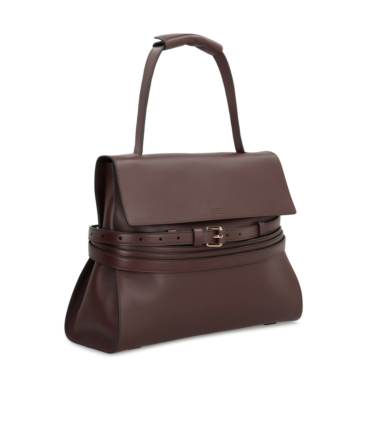 Moschino Shoulder Bag With Adjustable Strap And Buckle Detail In Brown