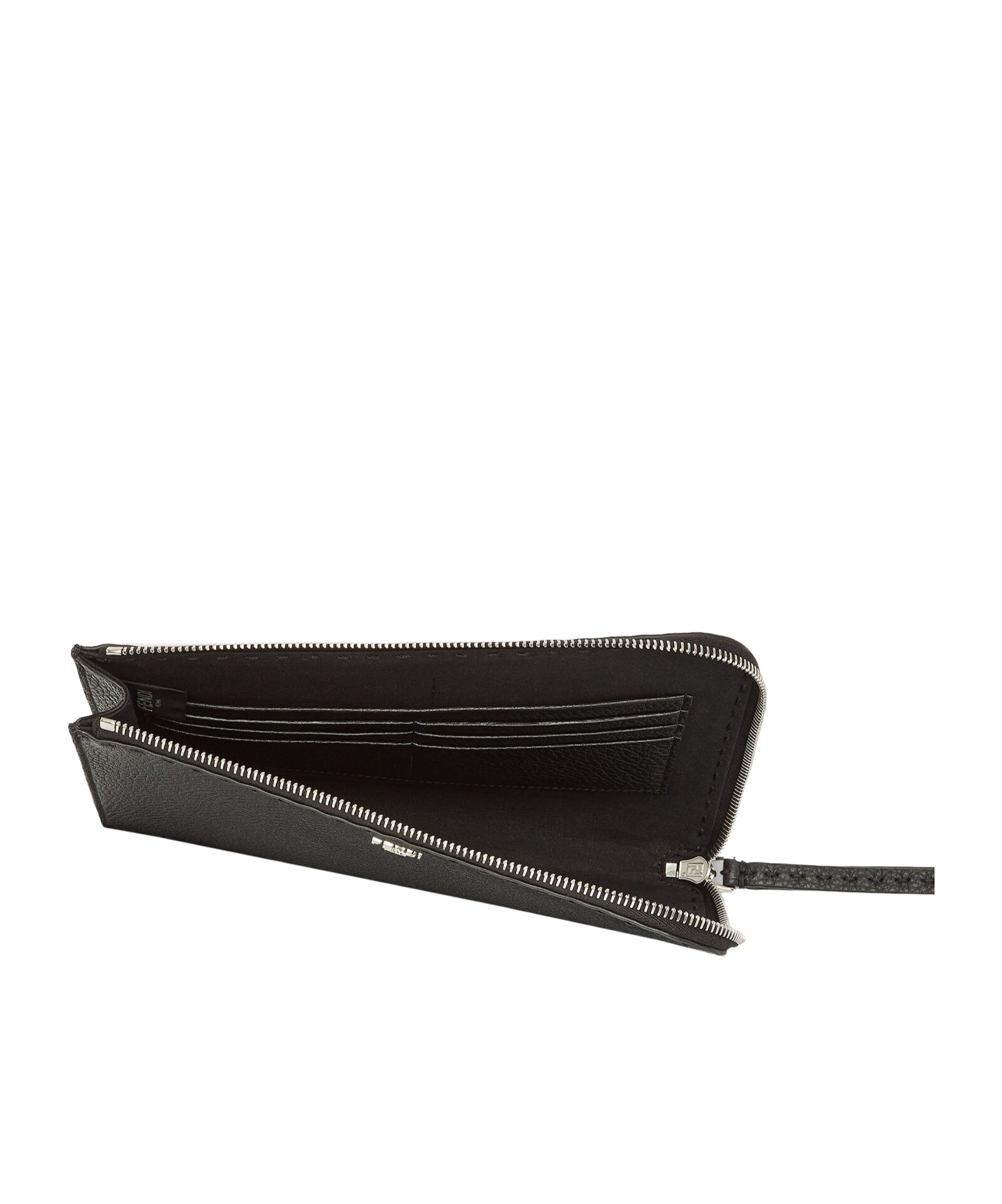 Fendi Small Selleria Clutch Bag In Black