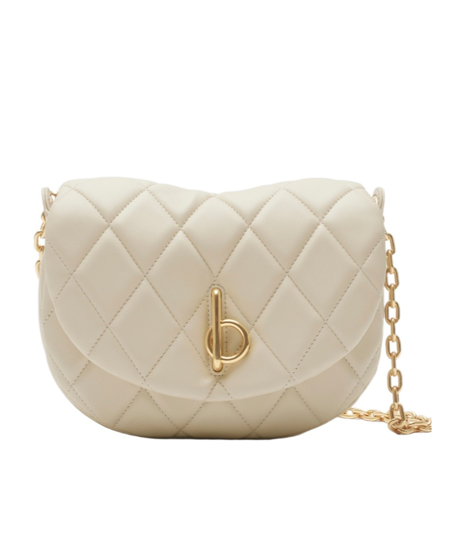 Burberry Small Rocking Horse Quilted Crossbody Bag In Neutral