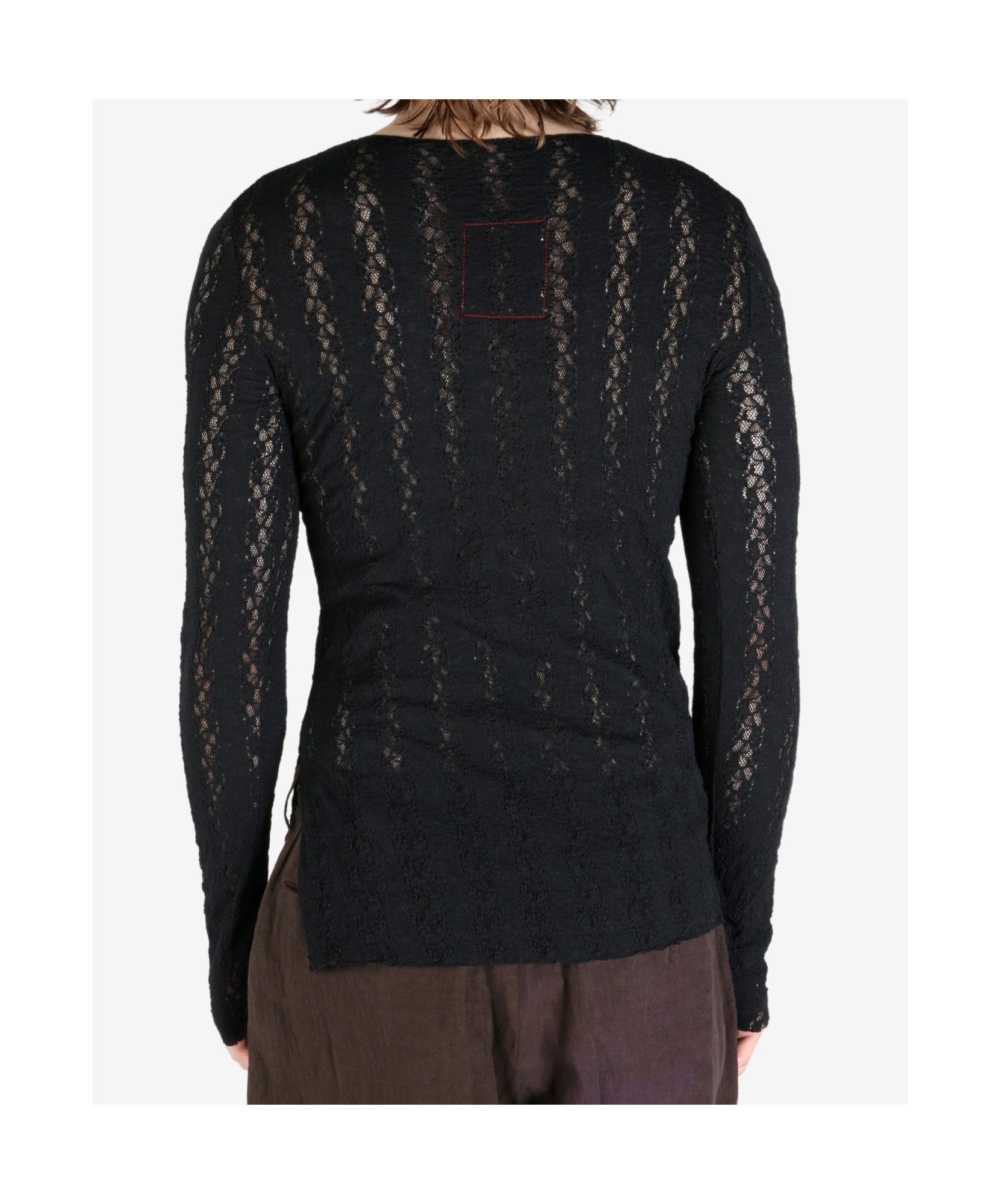 Uma Wang Black Stretch Nylon Teresa Top In Black