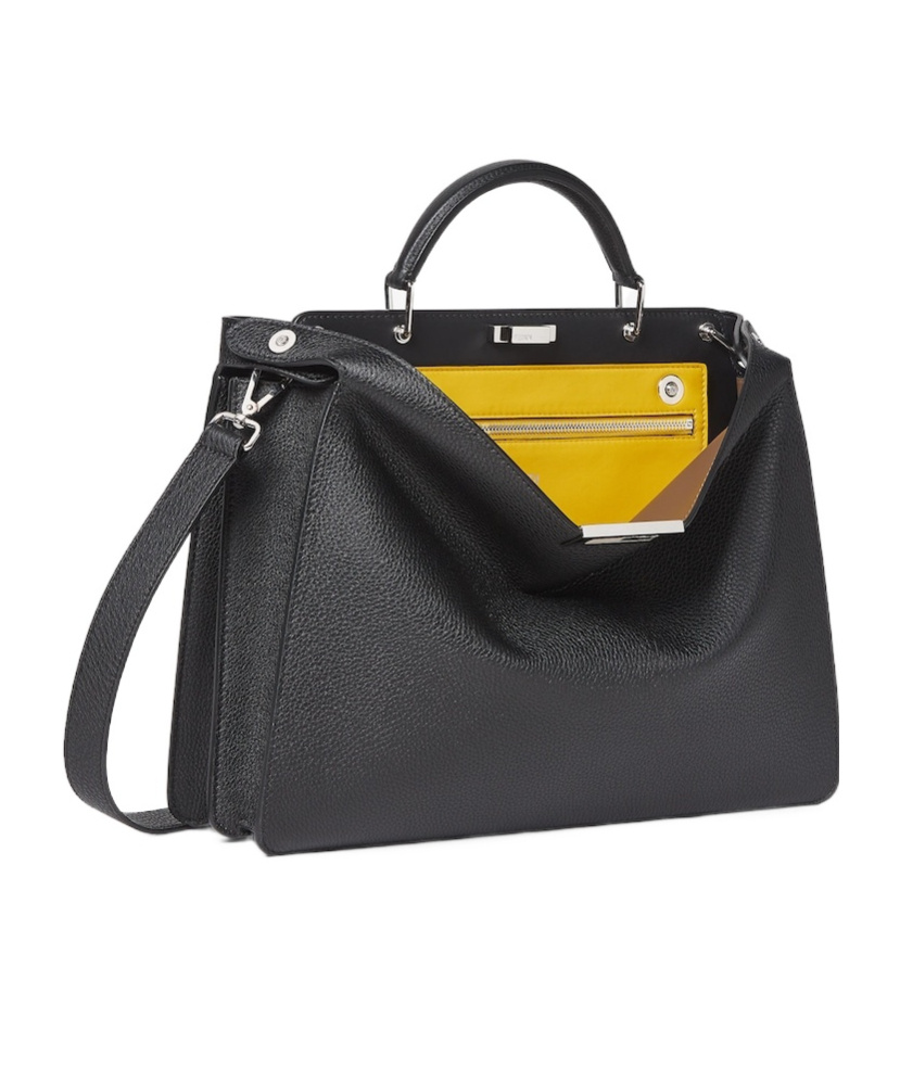 Fendi Peekaboo Top Handle Bag In Black