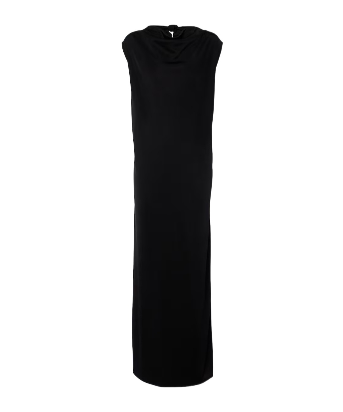 Jil Sander Tie-detail Midi Dress In Black
