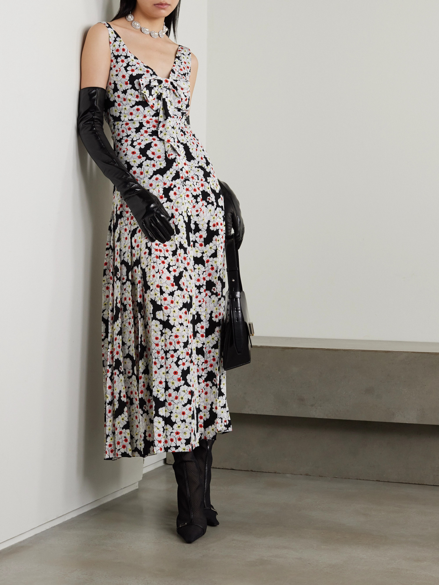 Alessandra Rich Sleeveless Dress In Multi