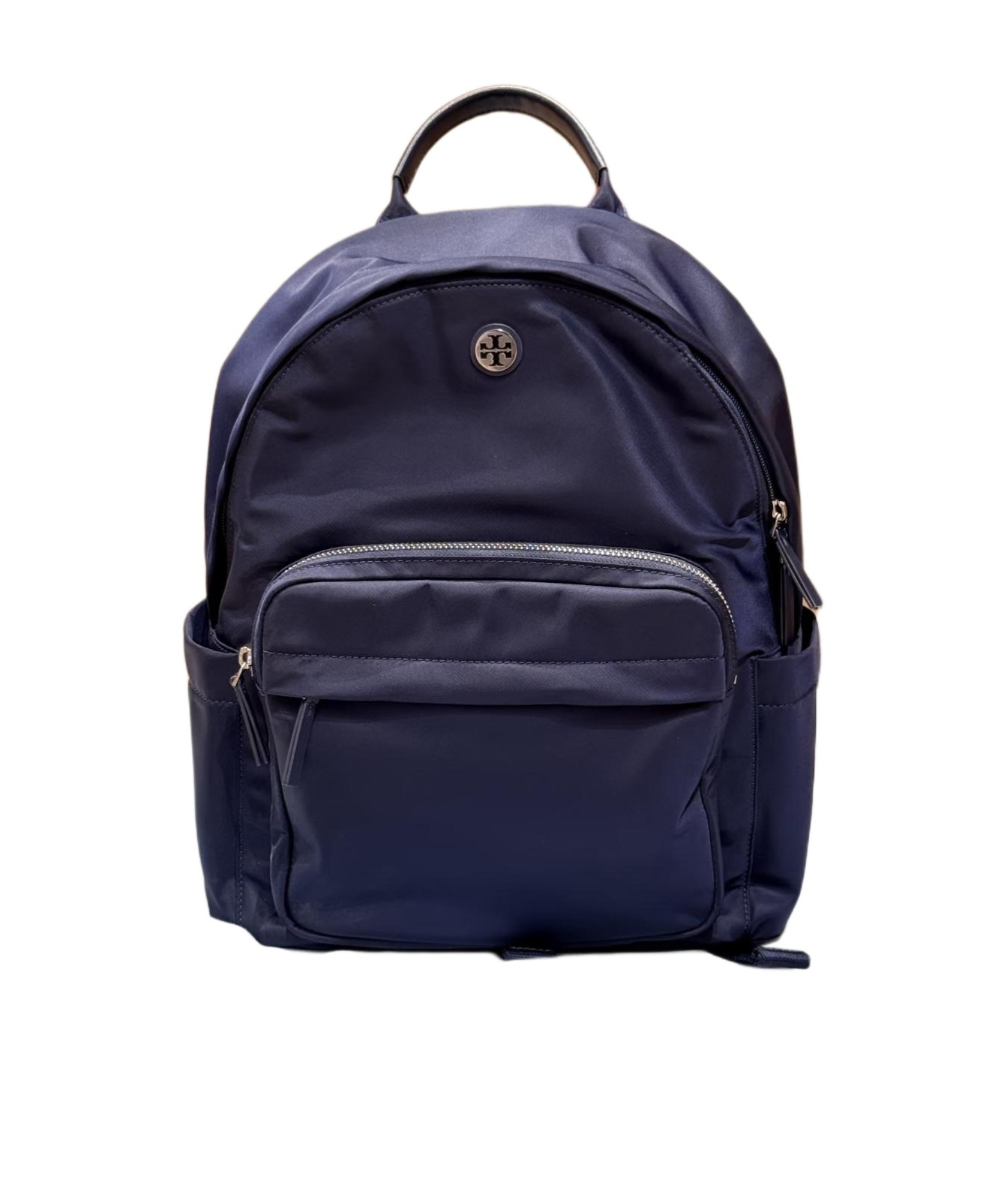 Tory Burch Ella Zipper Backpack In Navy Blue