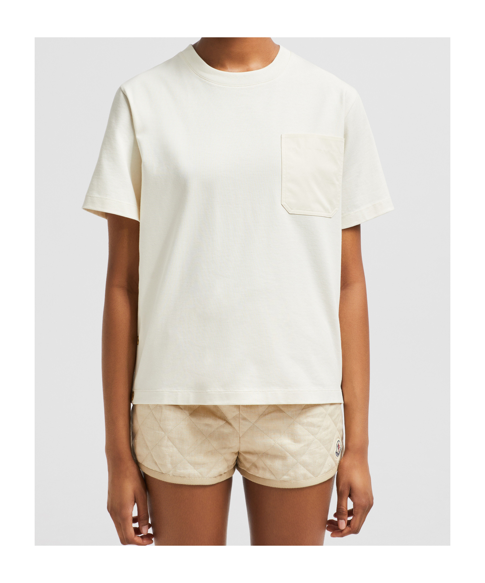 Moncler Short-sleeved T-shirt In Nude