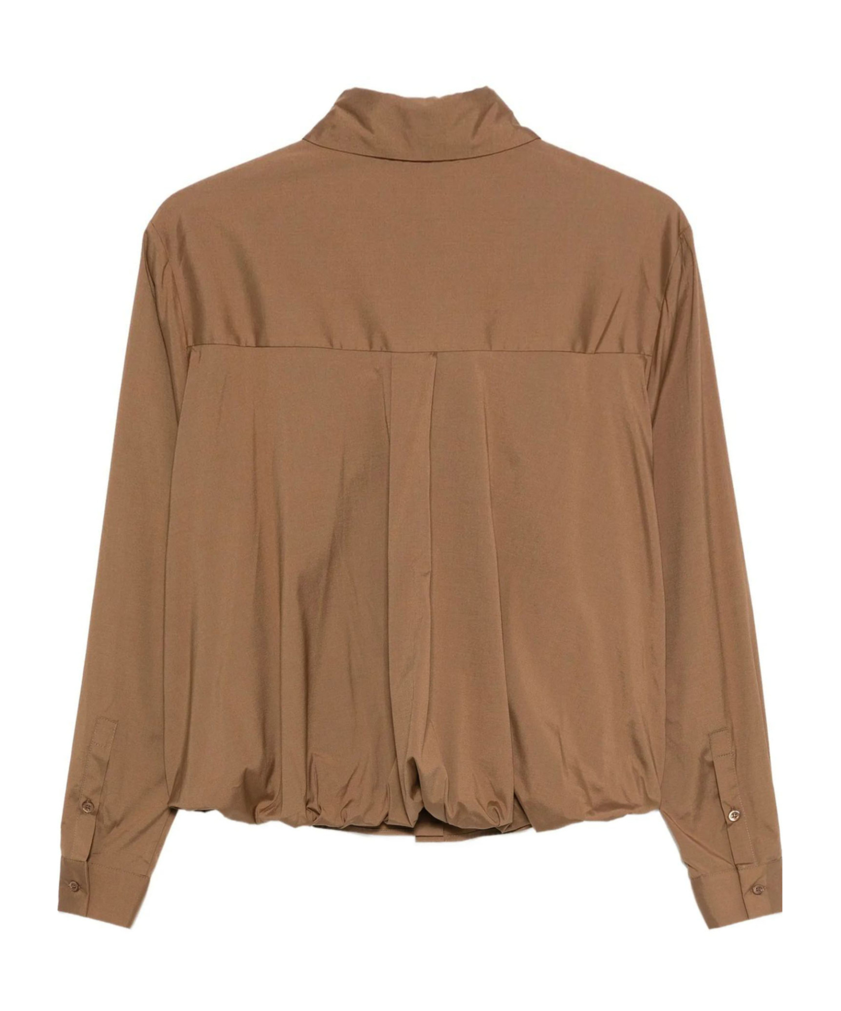 Semicouture Button-down Long-sleeved Shirt In Brown