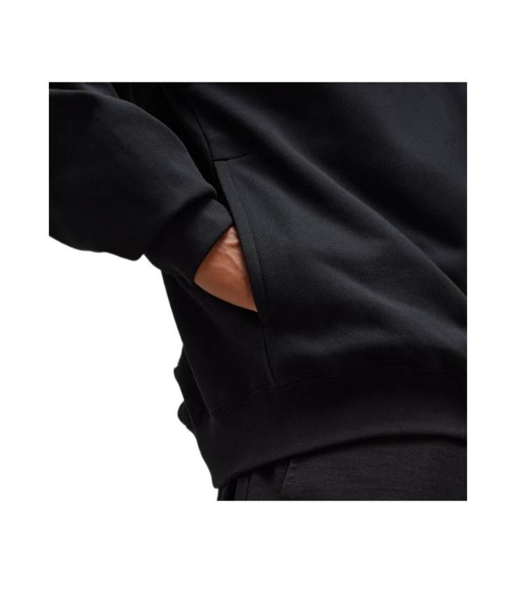 Y-3 Black Cotton And Recycled Polyester Hoodie With White Raglan Stripes In Black