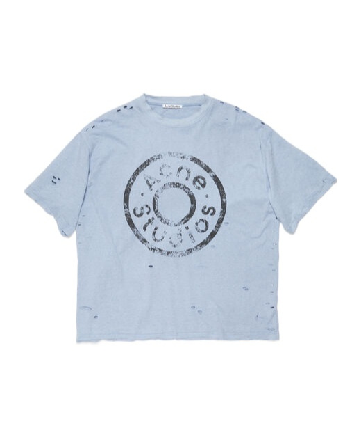 Acne Studios Logo T-shirt In Blue