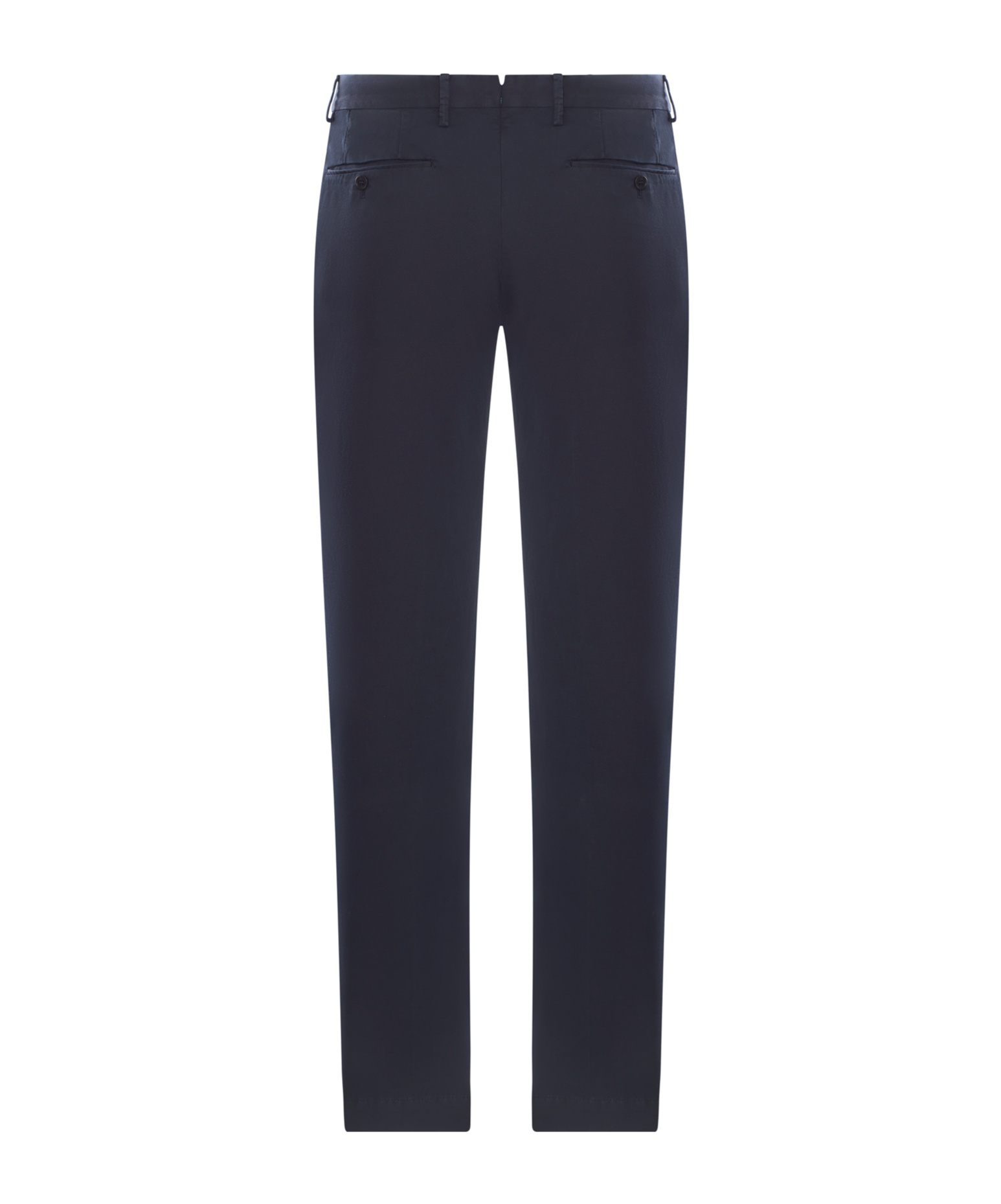 Incotex Chino Trousers With Linen And Cotton Pleats In Dark Blue