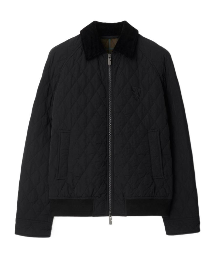 Burberry Quilted Nylon Jacket In Black