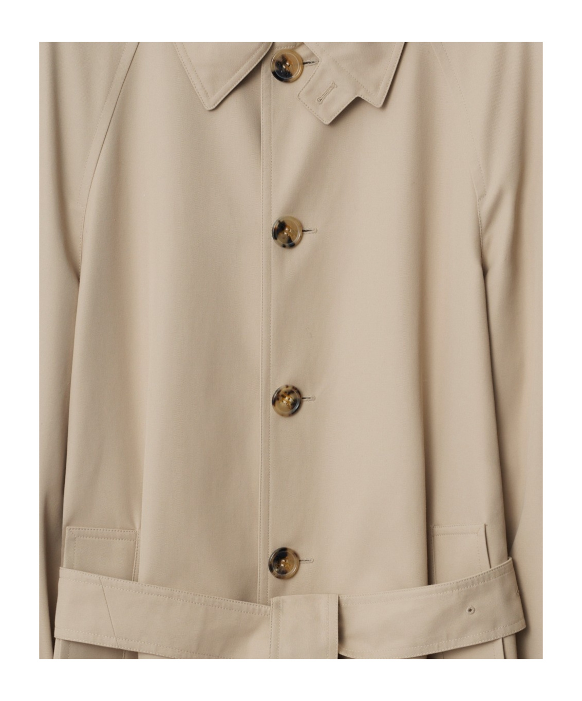 Burberry Gabardine-weave Trench Coat In Nude
