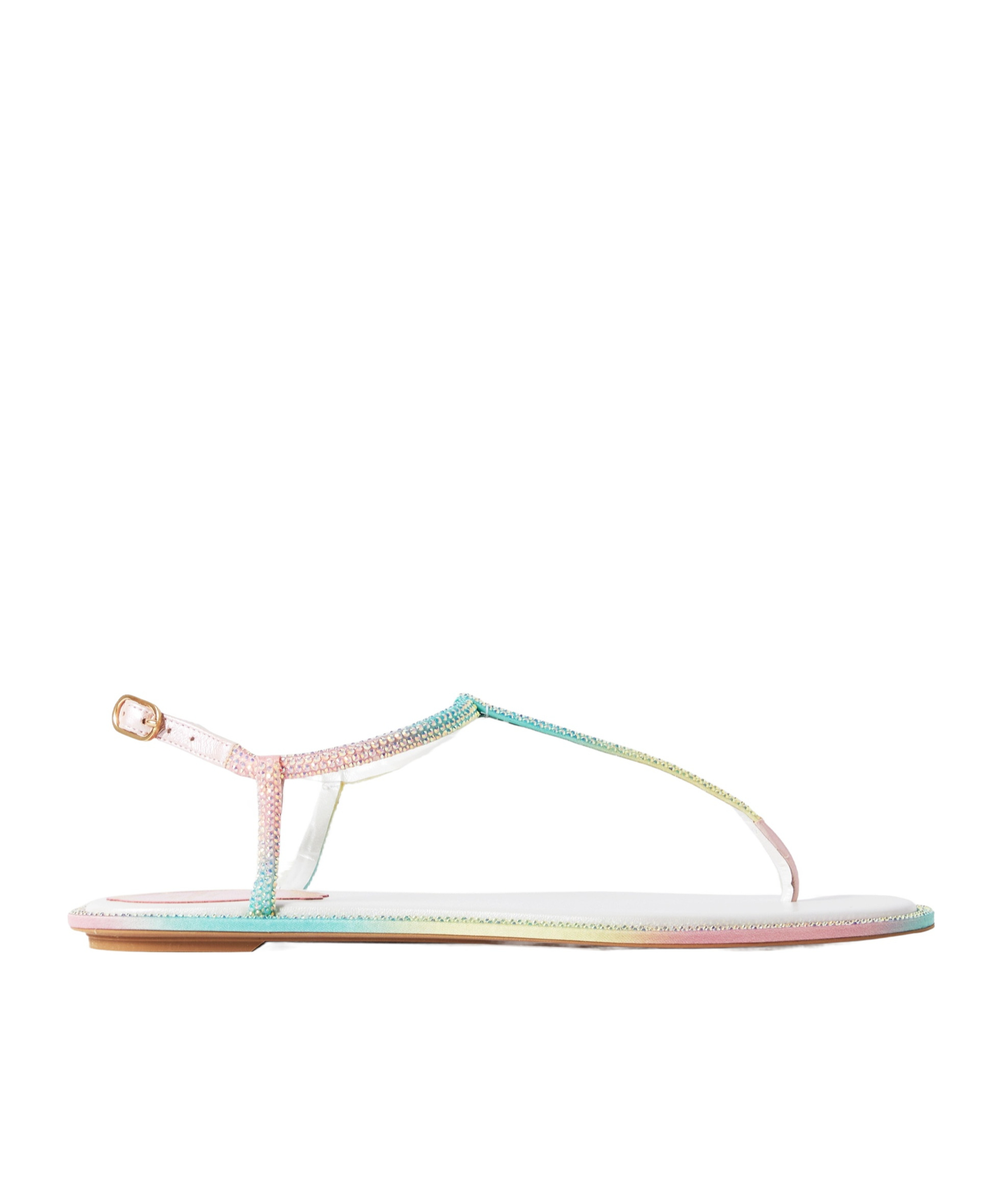 René Caovilla Diana Burano Flat Sandals In White
