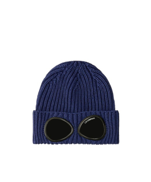 C.p. Company Goggles Beanie Hat In Blue