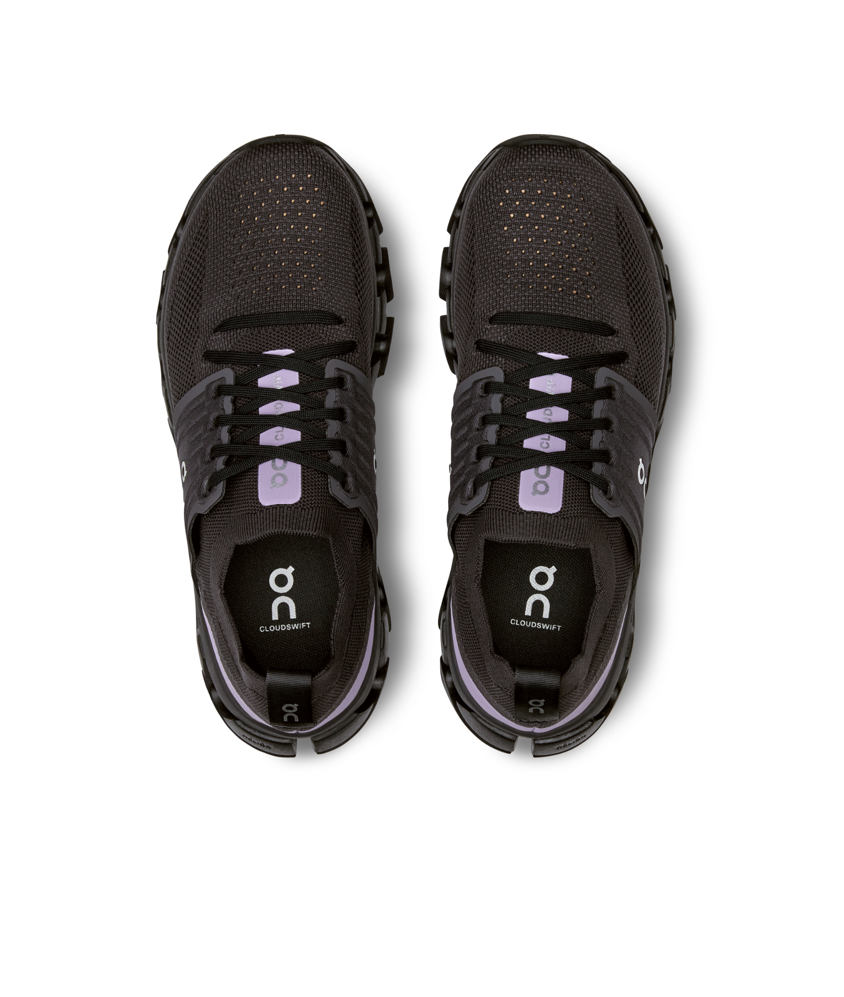 On Running Lace-up Sneakers In Black