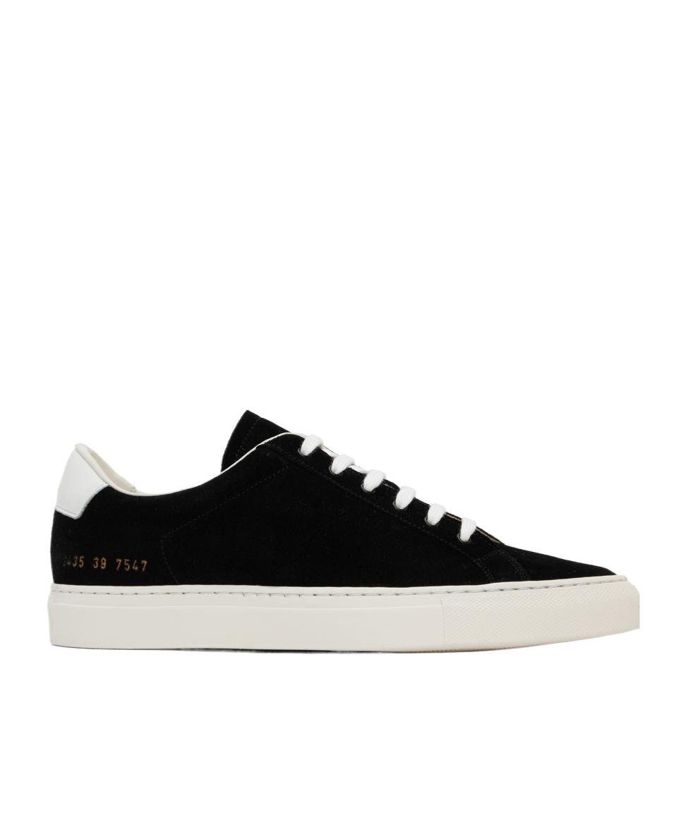 Common Projects Suede Leather Sneakers In Black