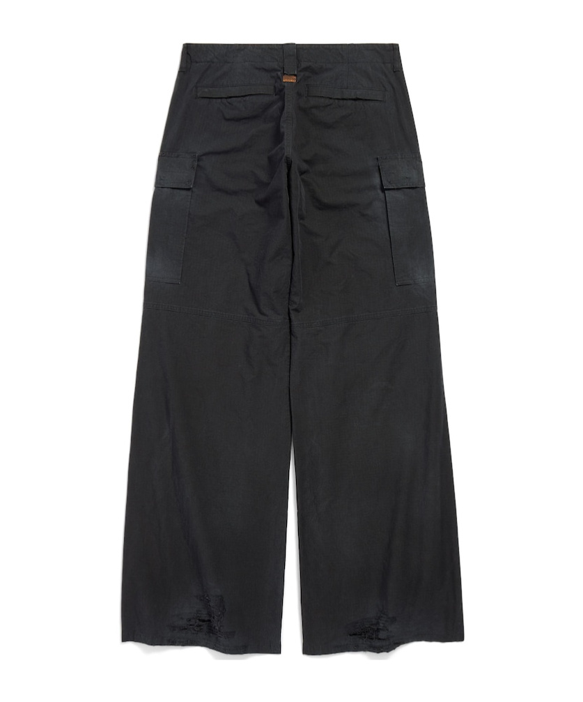 Balenciaga Women's Flared Cargo Pants In Black In Black