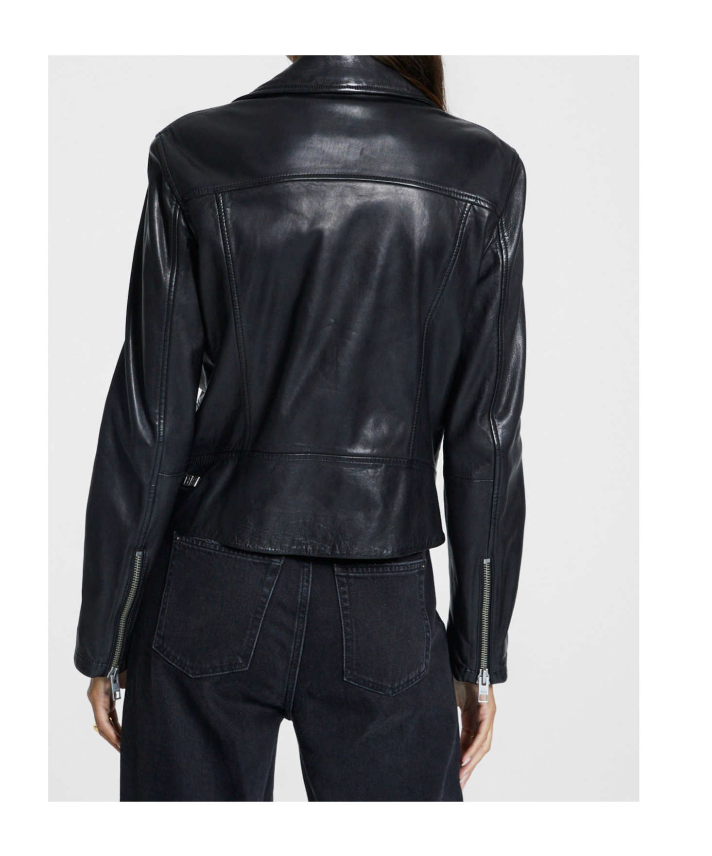 Ksubi Long-sleeved Leather Jacket In Black
