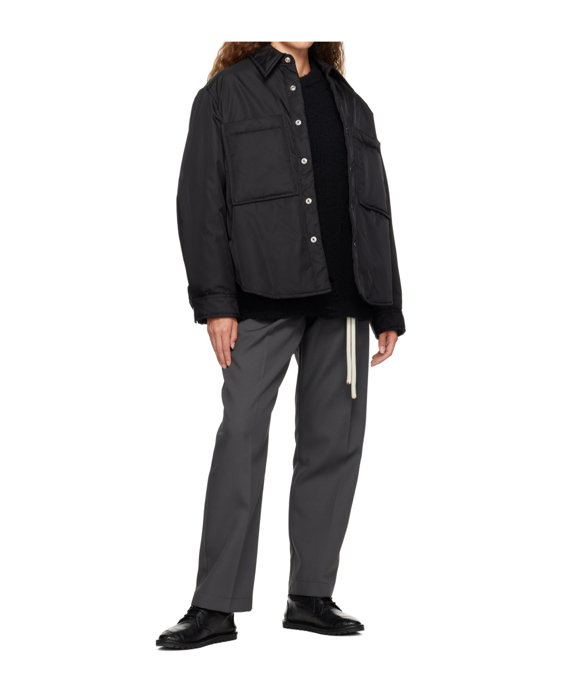 Song For The Mute Black Oversized Sweater In Black