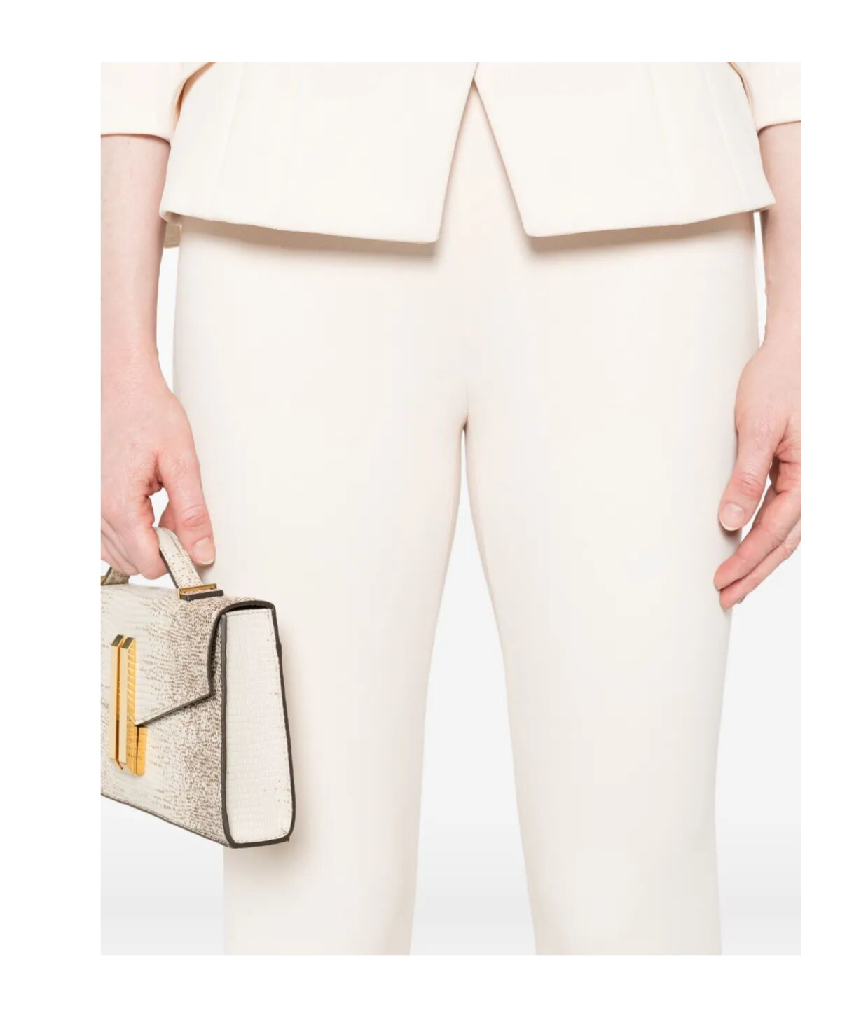 Elisabetta Franchi High-waist Trousers In White