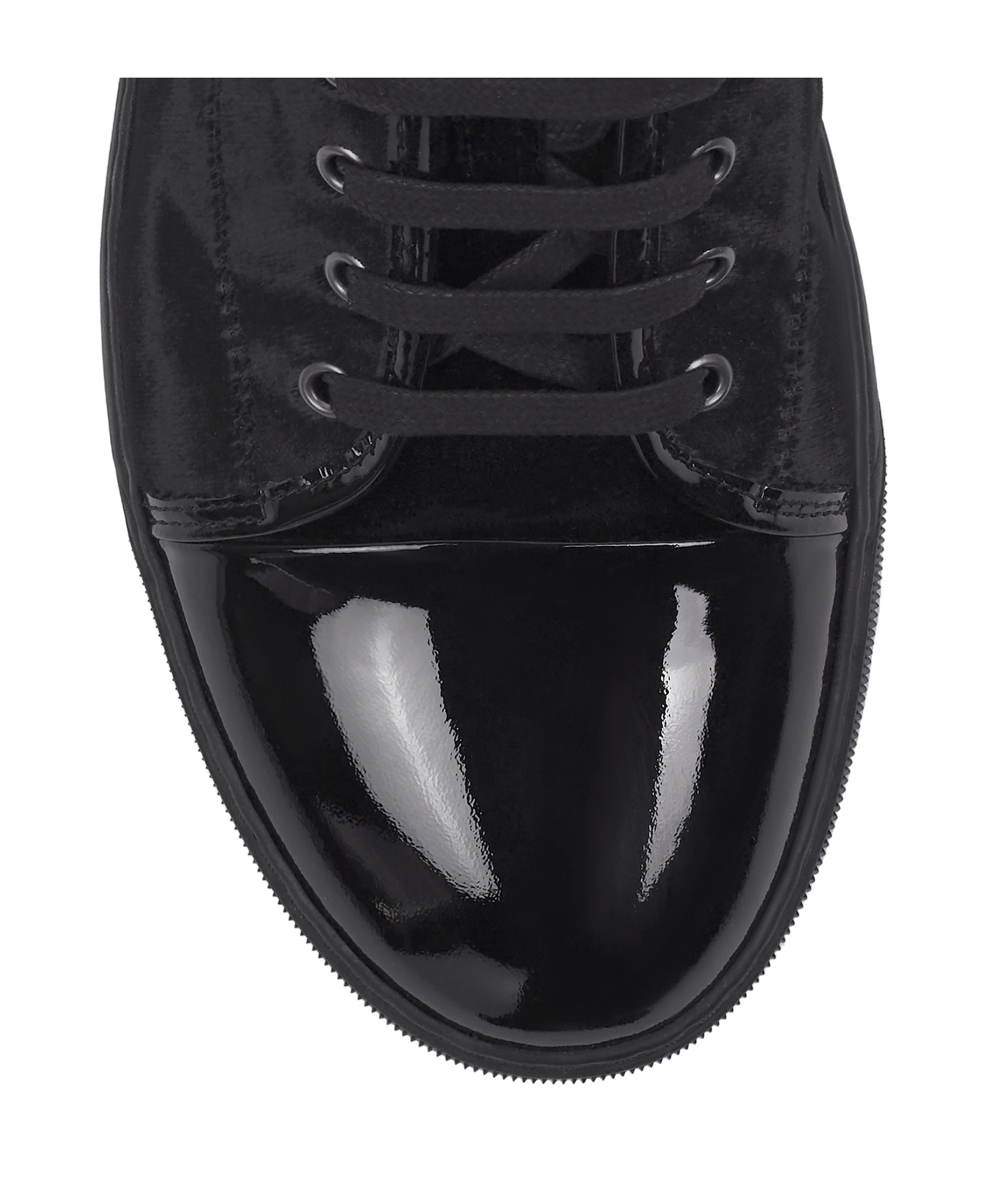 Lanvin Dbb1 Panelled Leather Low-top Sneakers In Black
