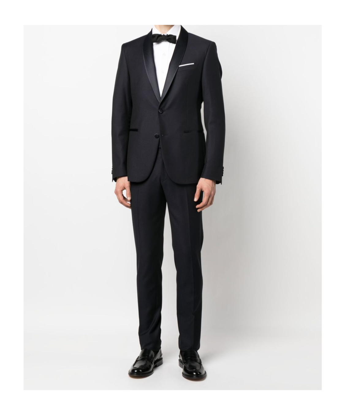 Corneliani Navy Blue Single-breasted Slim-cut Dinner Suit