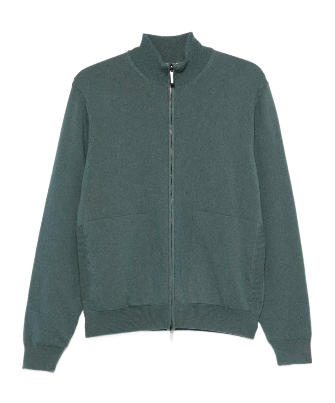 Drumohr Zippered Knitted Cardigan In Green