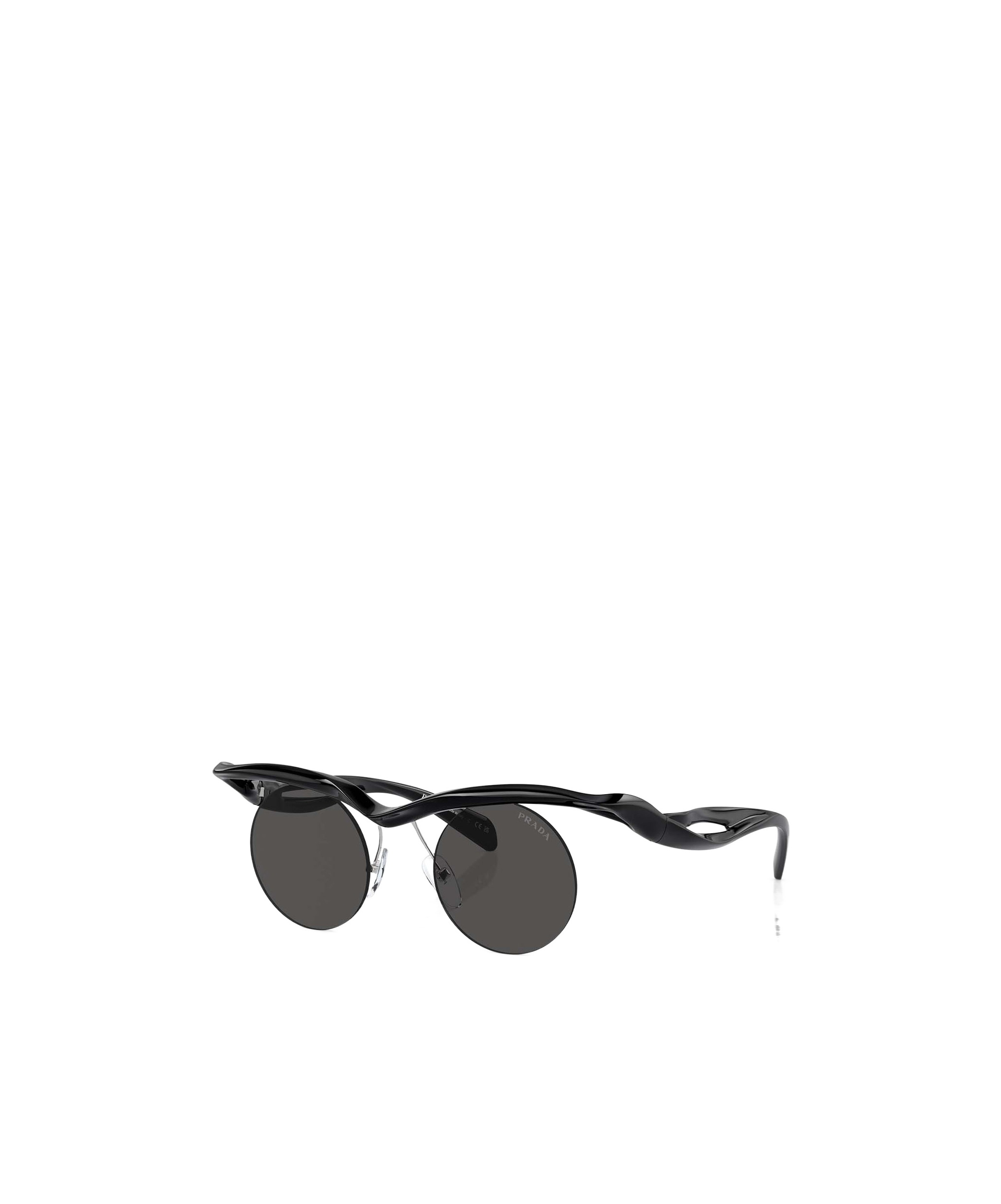 Prada Eyewear Round Frame Sunglasses In Black