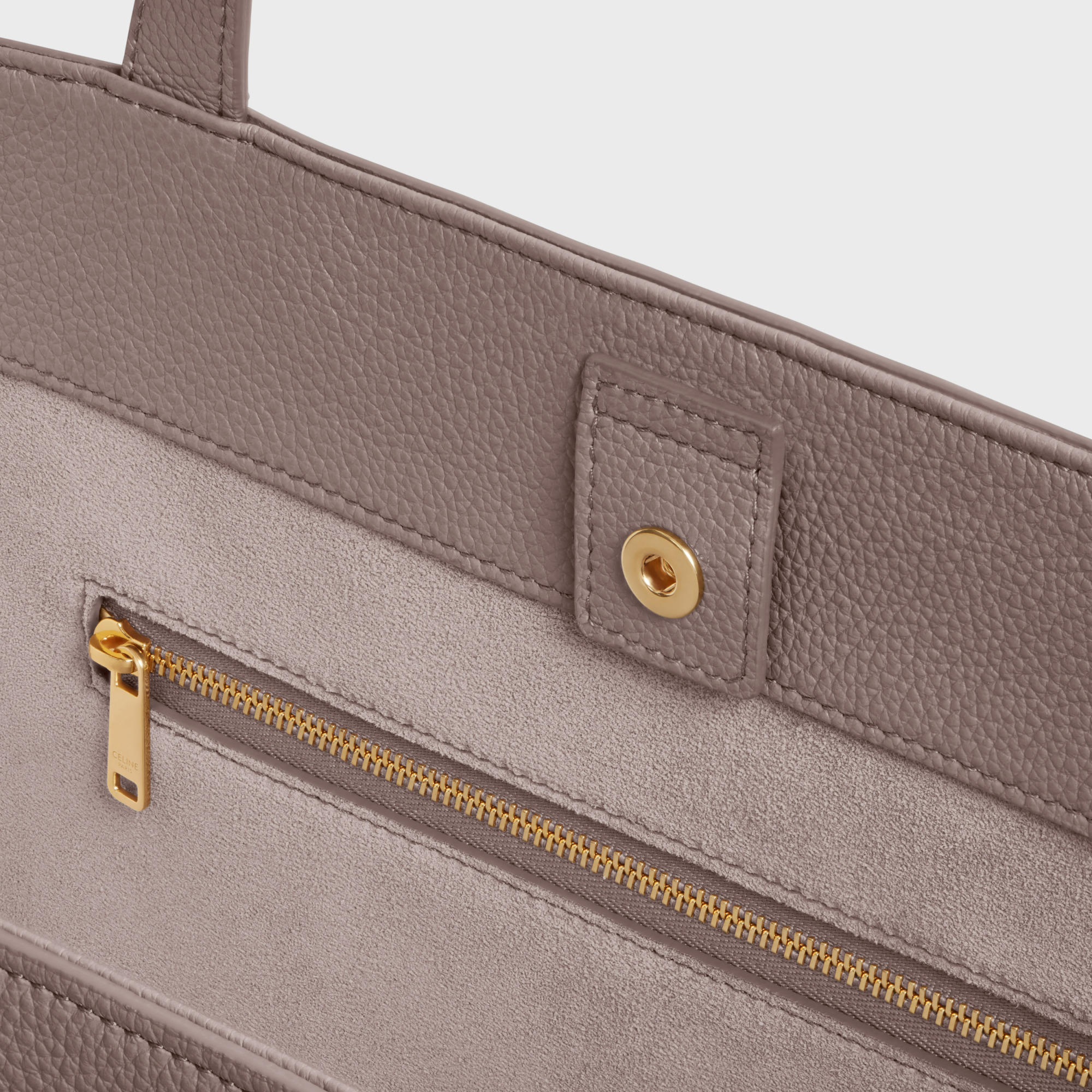 Celine Elegant Gray Leather Handbag For Women In Nude