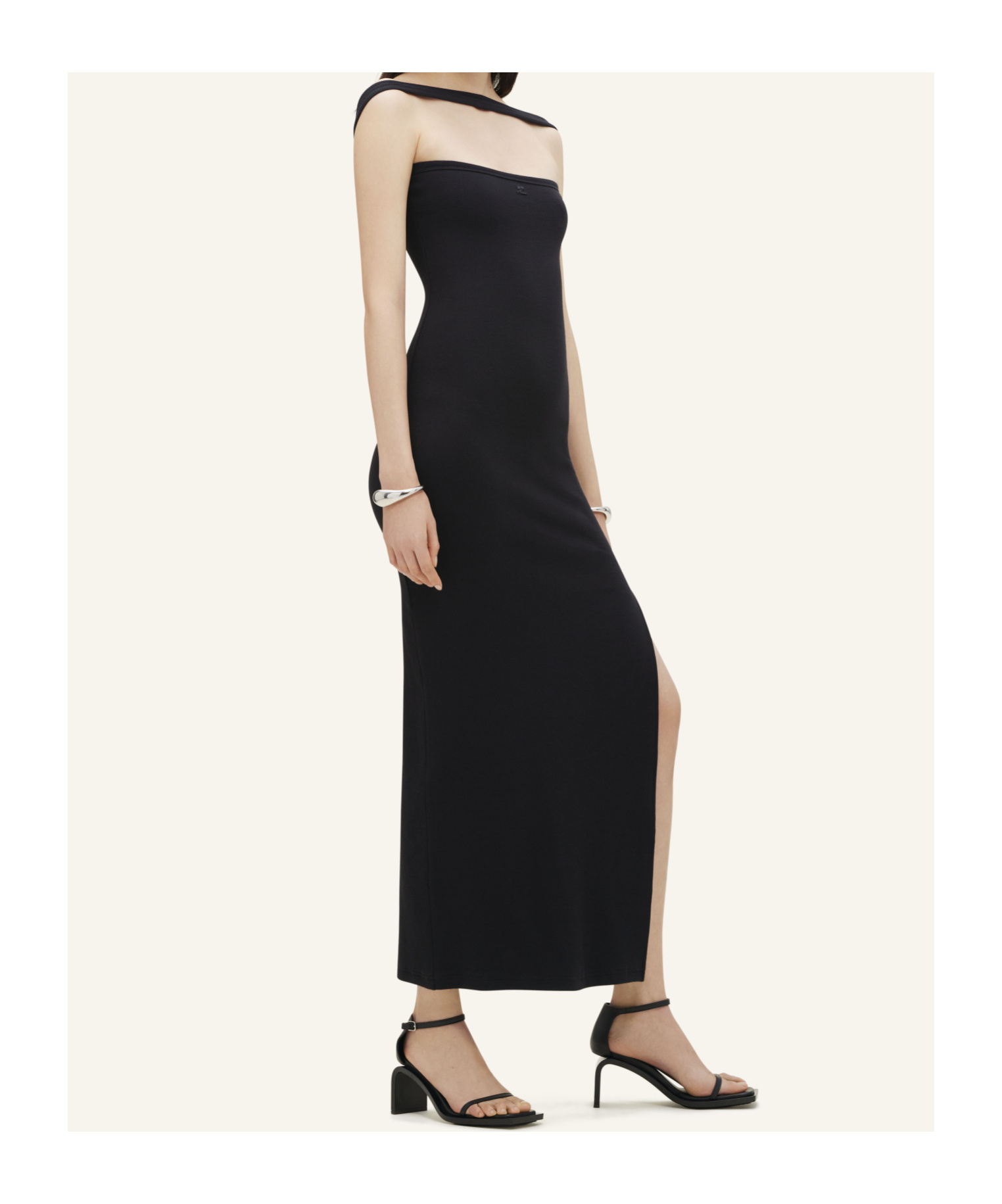 Shop Courrèges Hyperbole 90's Maxi Dress In Black