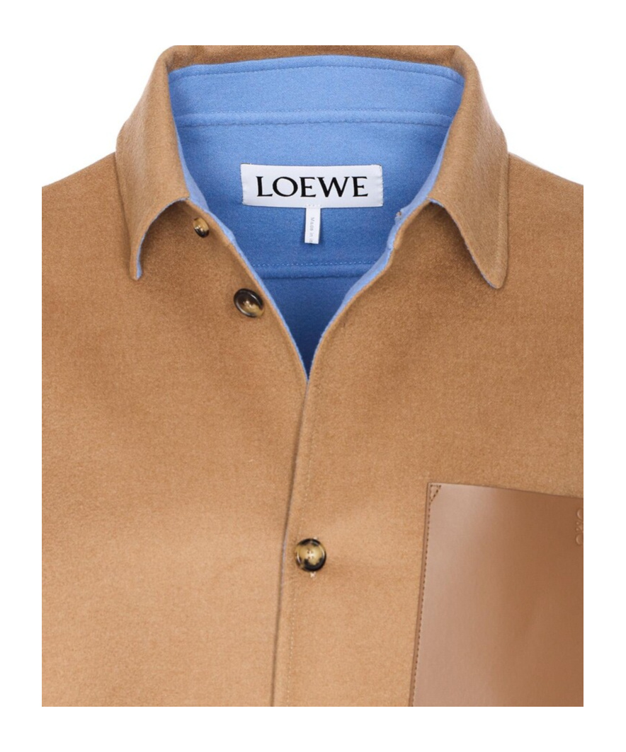 Loewe Long-sleeved Shirt Jacket In Brown