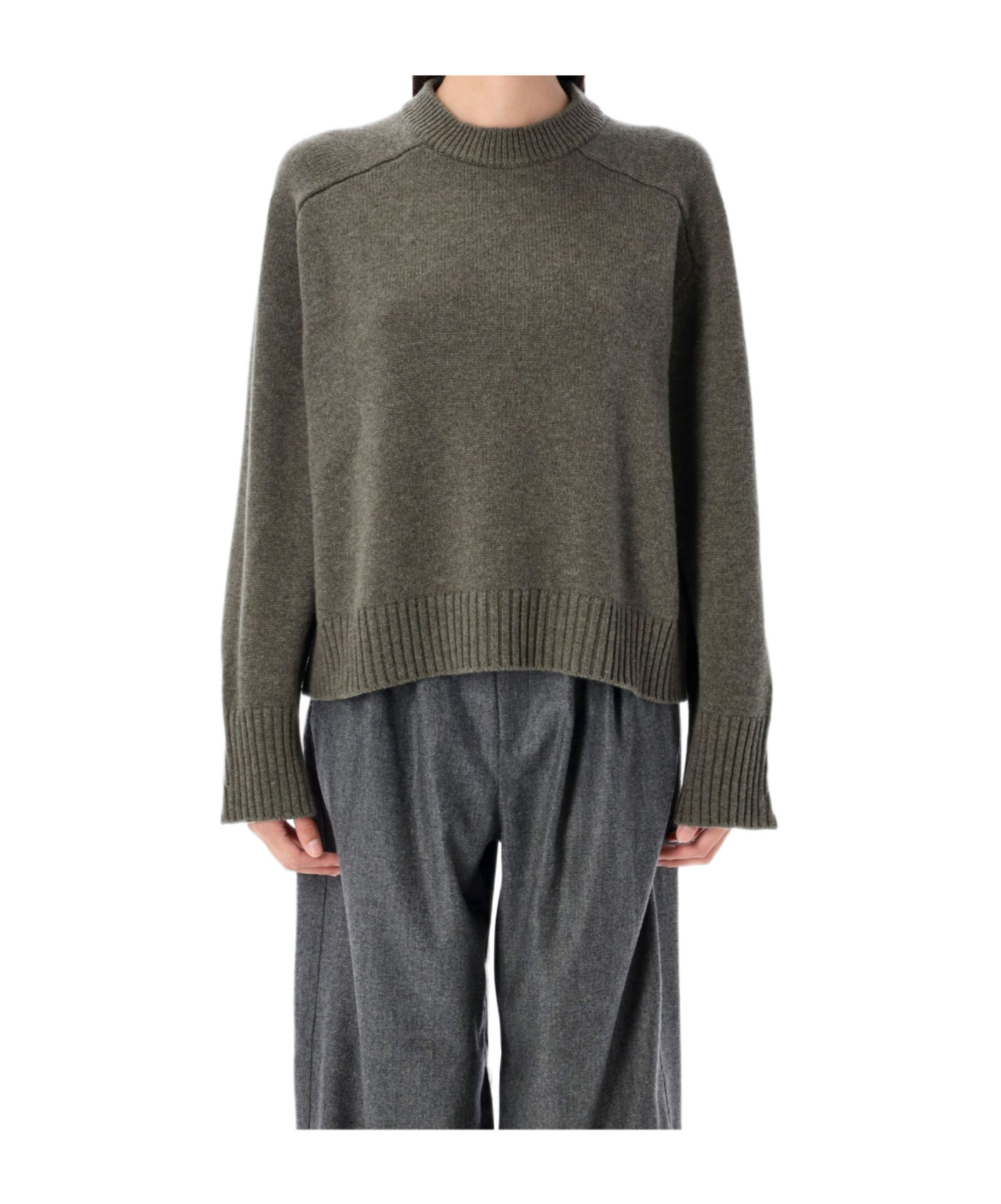 Soeur Will Wide Sweater In Merino Wool In Black