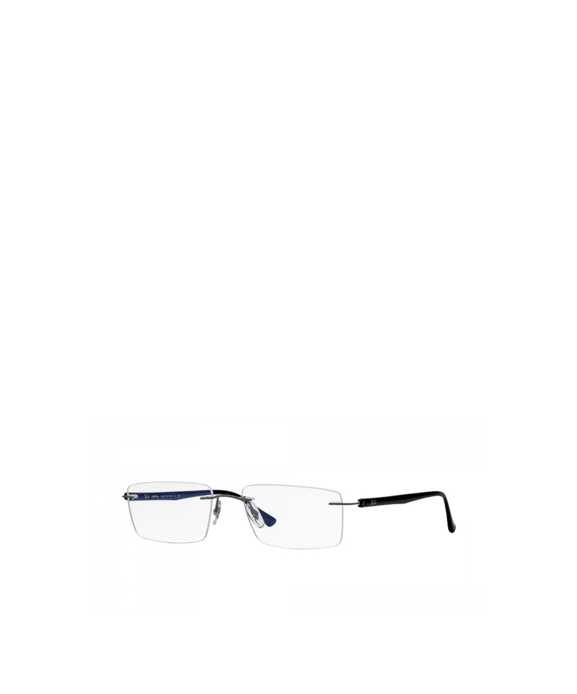 Ray Ban Frameless Flat Mirror In White