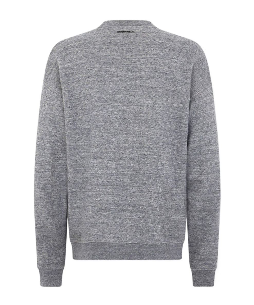 Dsquared2 Lettering-patch Sweatshirt In Gray