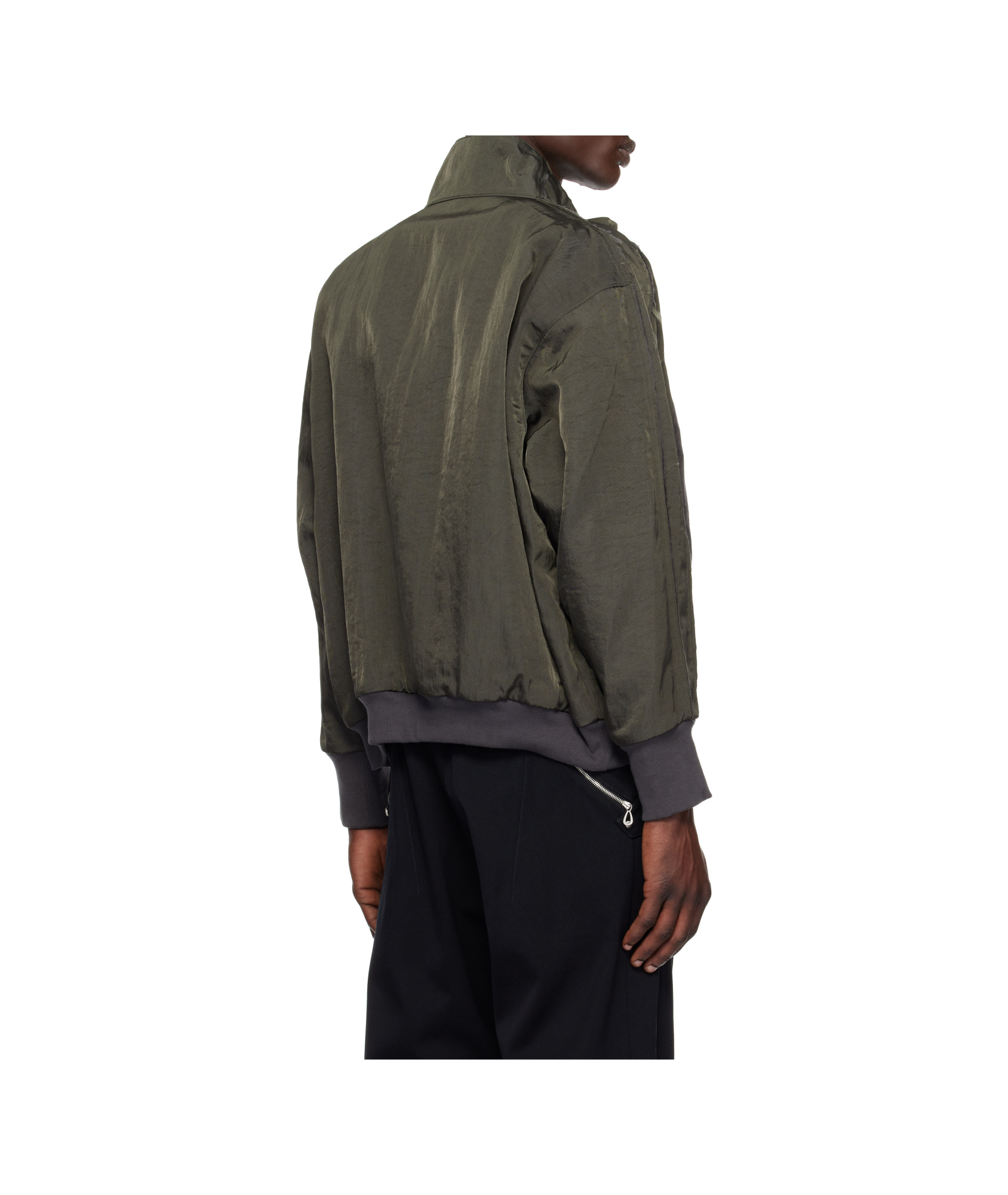 Song For The Mute Zippered Long Sleeve Casual Jacket In Gray