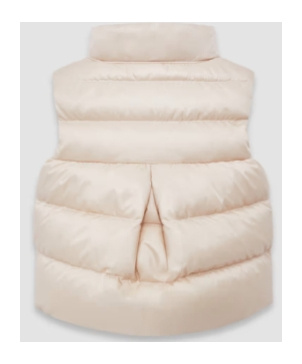 Moncler High-necked Sleeveless Down Jacket In Nude