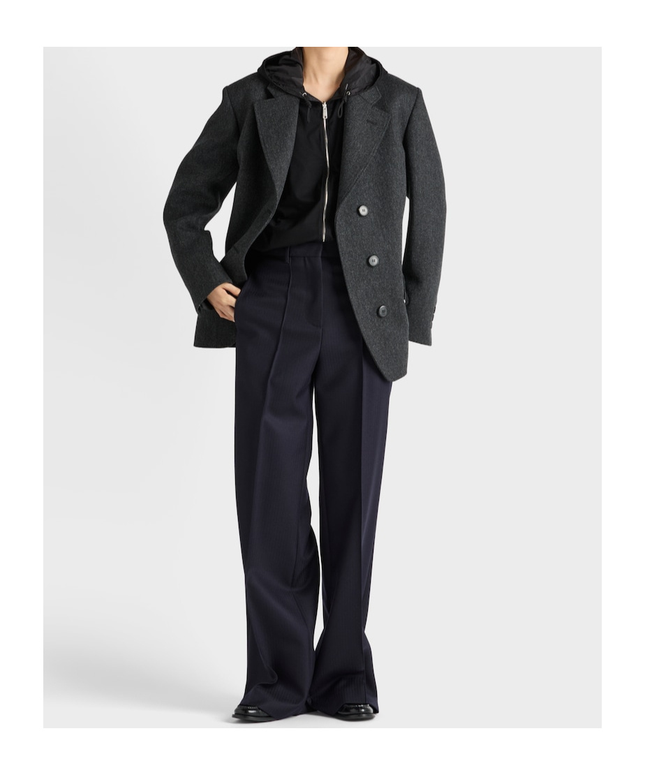 Prada Long Sleeve Casual Jacket In Black