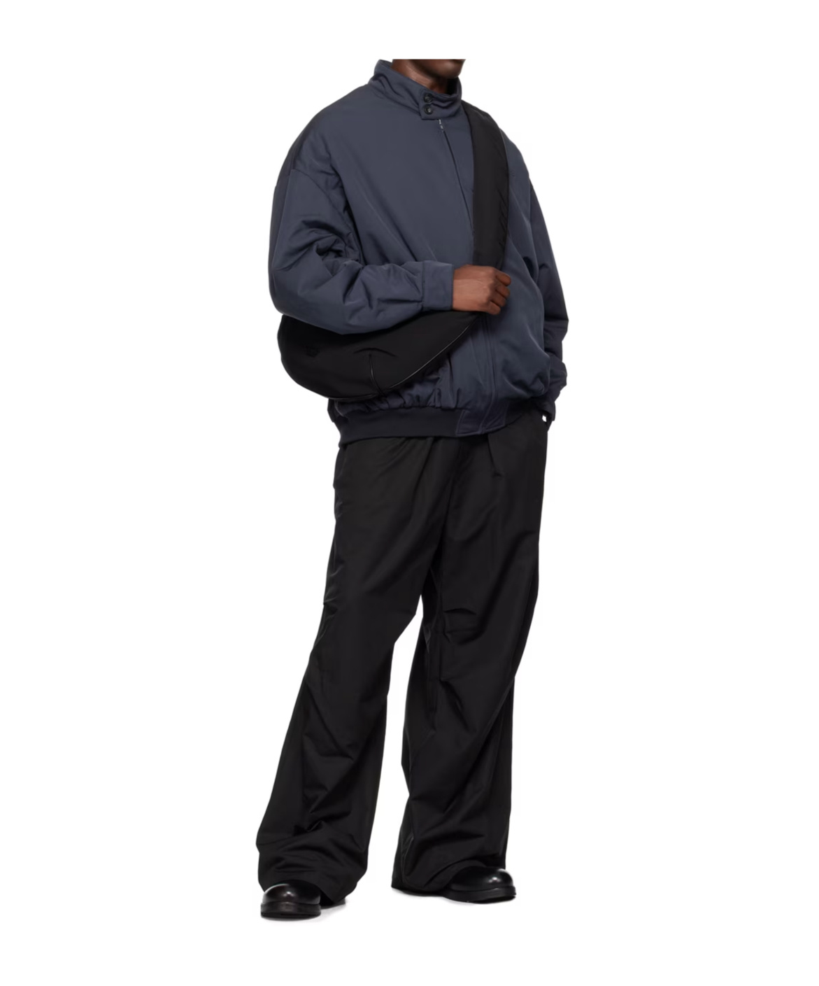 We11 Done Zippered Stand-collar Casual Jacket In Black