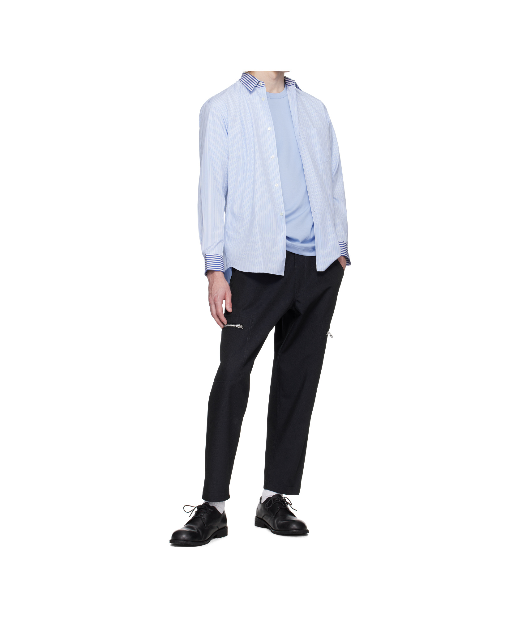 Comme Des Garçons Striped Long-sleeved Shirt
