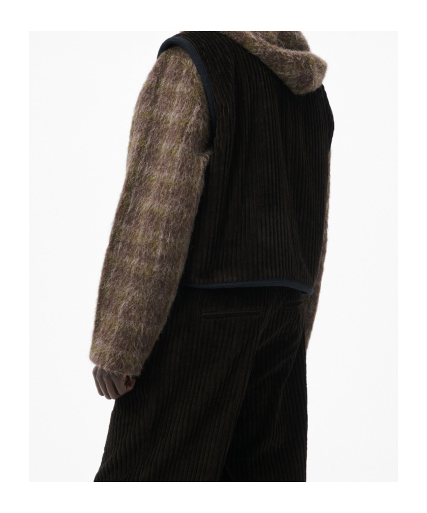 Our Legacy Corduroy Zip-up Gilet In Black