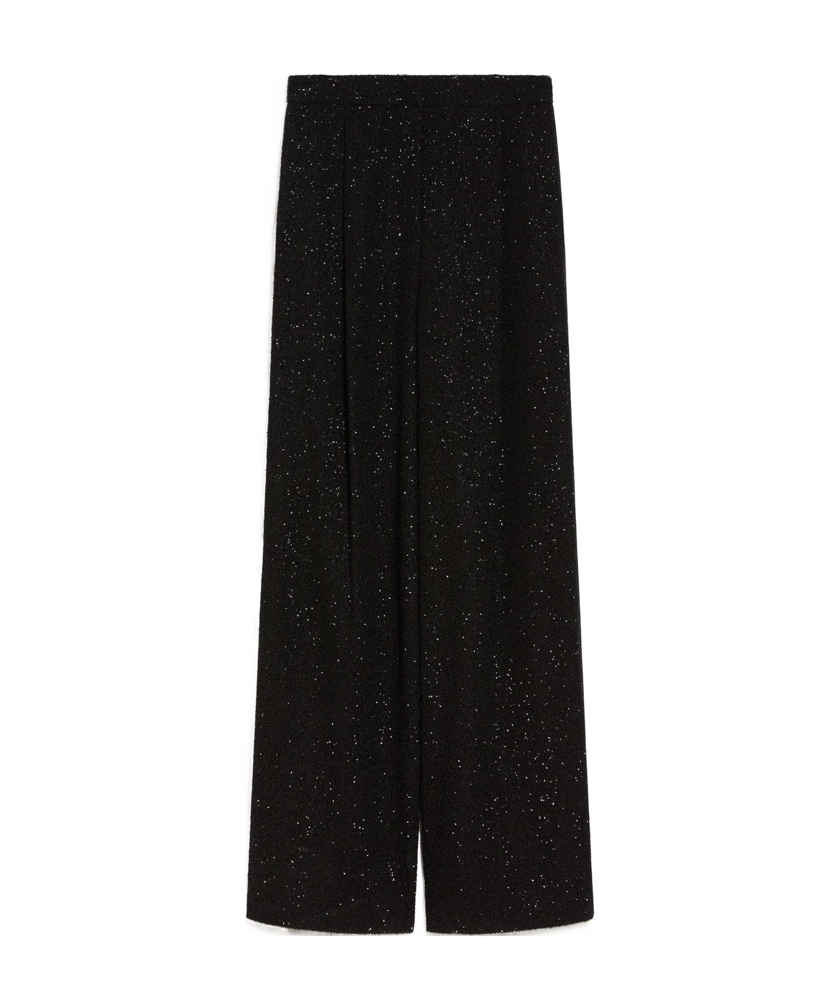 Max Mara Long Black Wool Trousers In Black