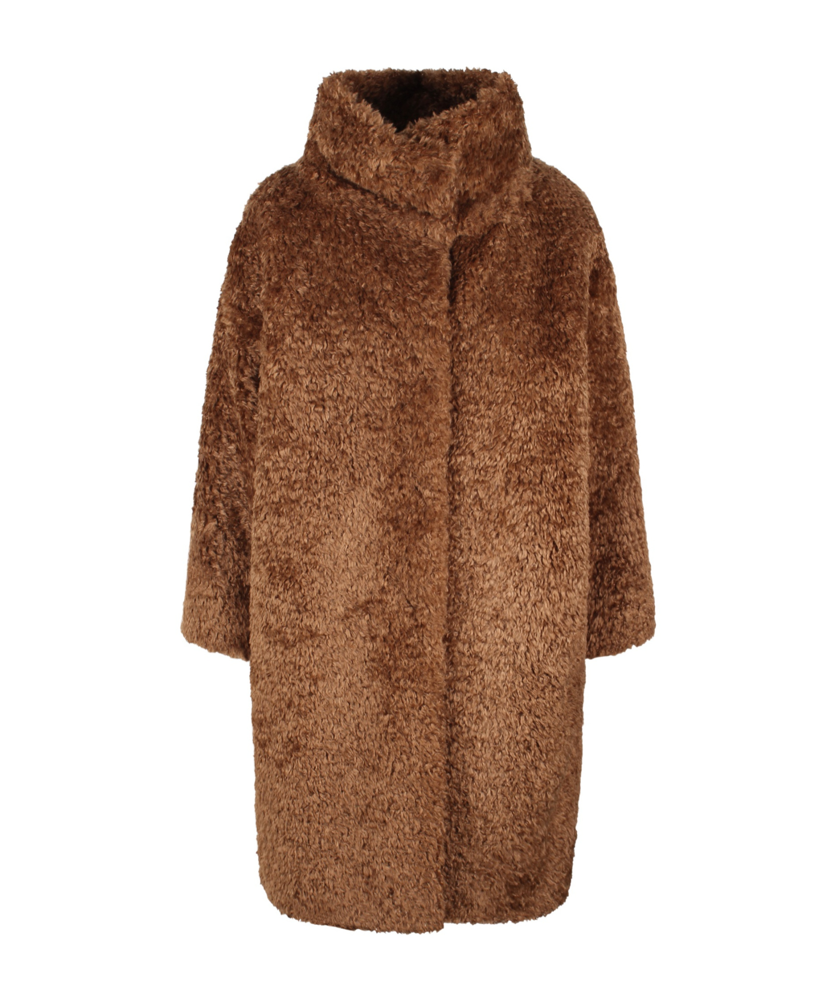 Herno Shearling Coat In Brown