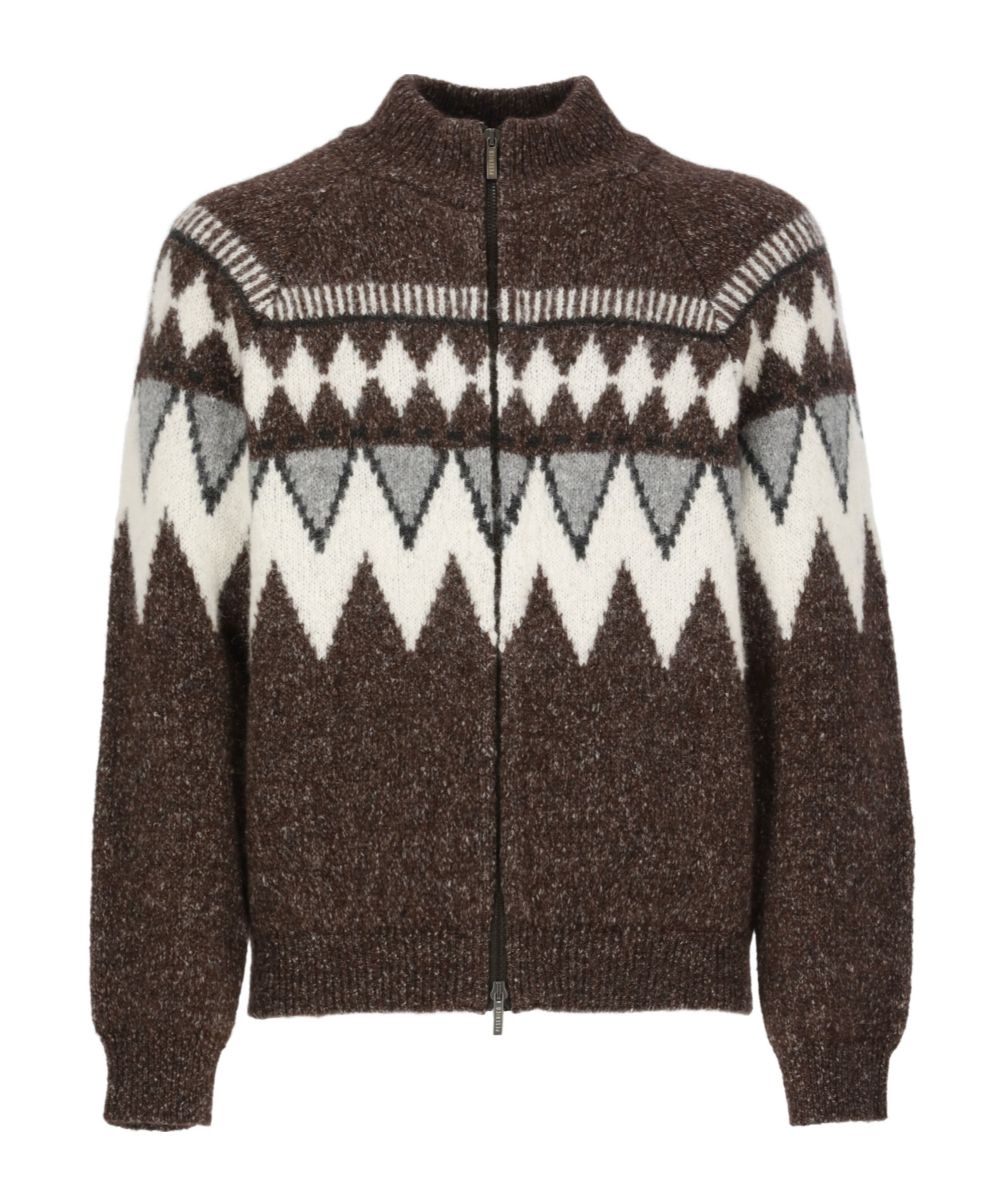 Peserico Sweater With Geometric Pattern In Green