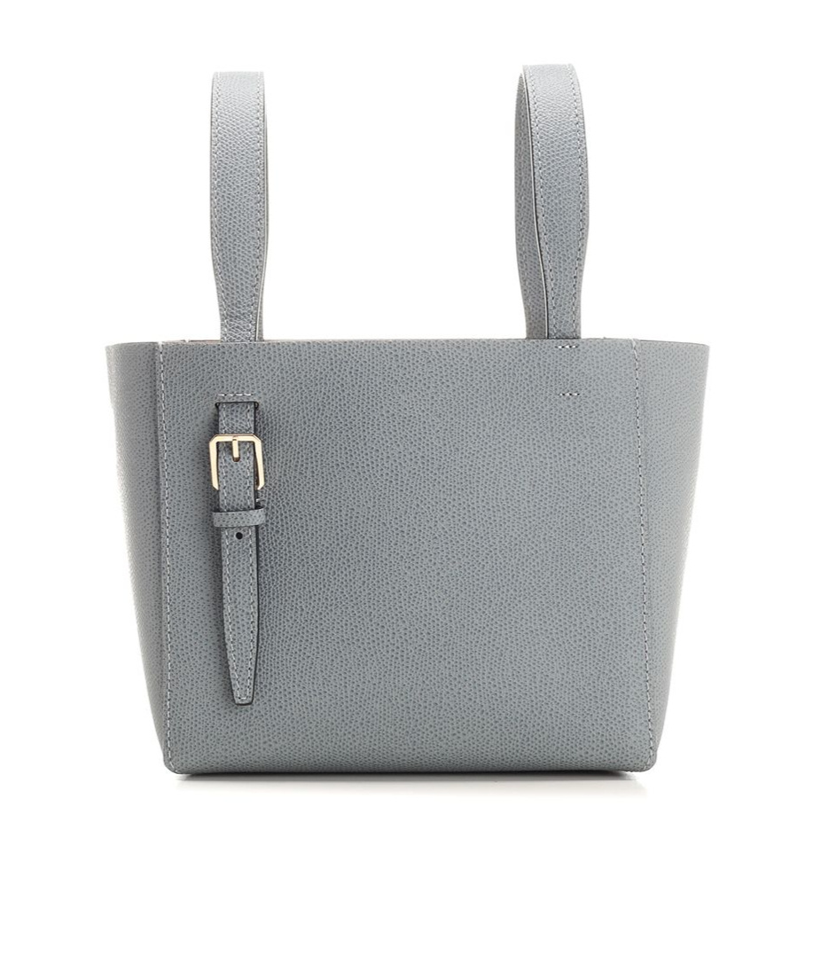 Valextra 'soft Micro' Shoulder Bag In Gray