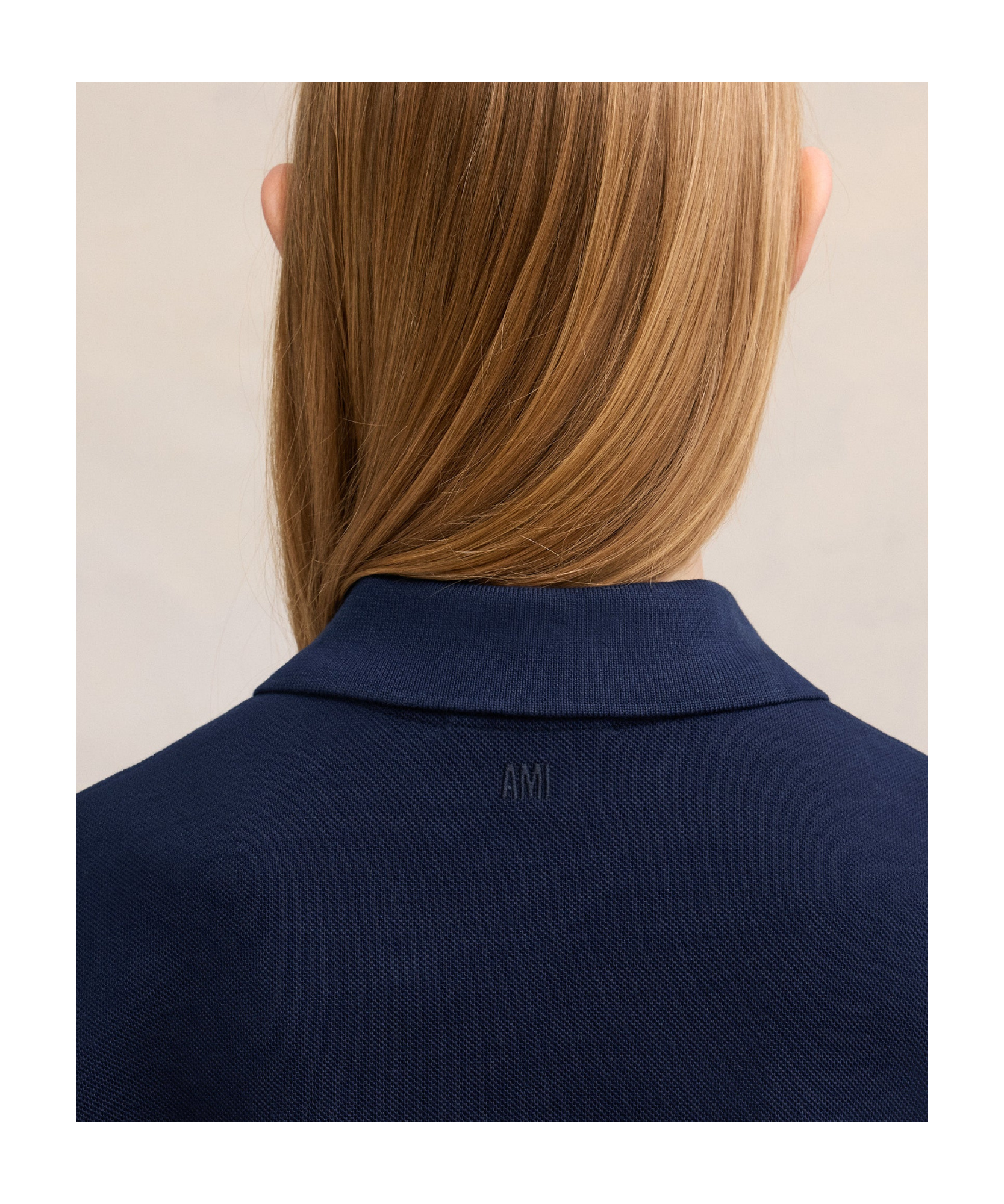 Ami Alexandre Mattiussi Ami Paris Ami Paris De Coeur Cotton Polo Shirt In Blue